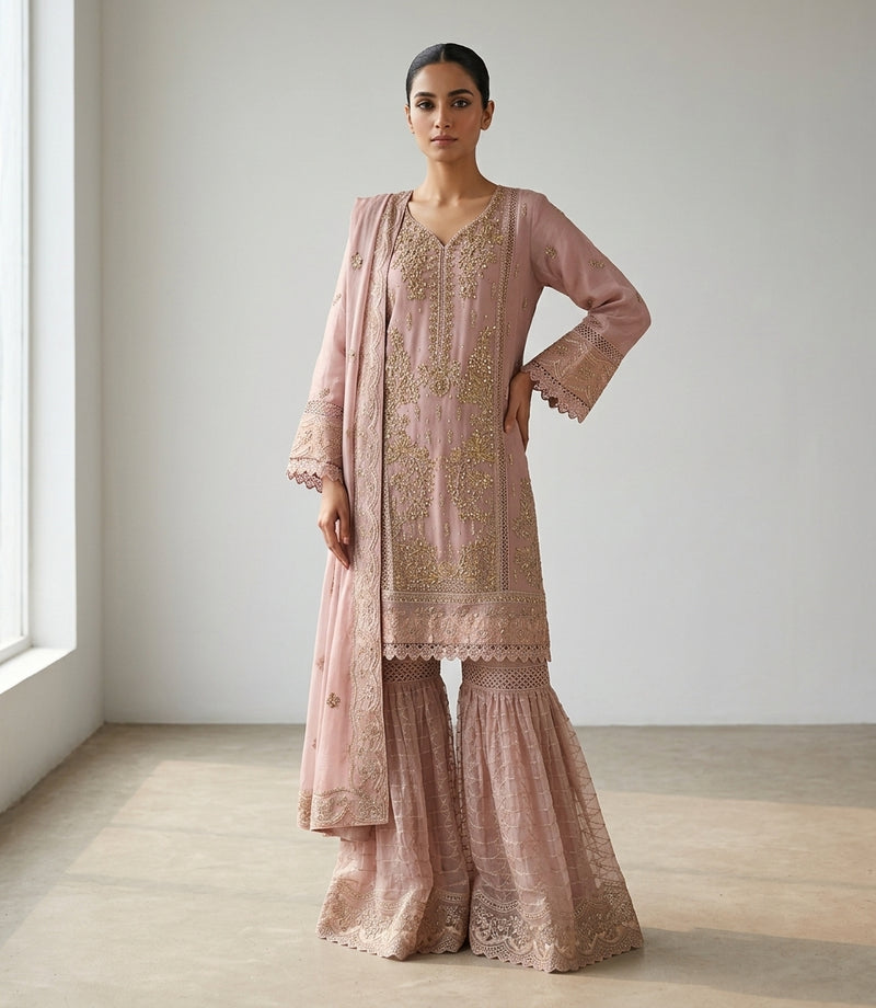 Embroidered 3 Piece Suit