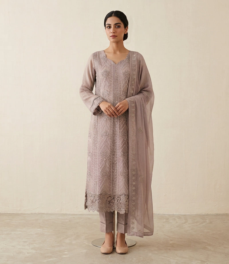 Embroidered 3 Piece Suit