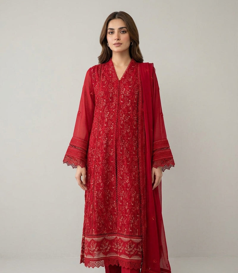 Embroidered 3 Piece Suit