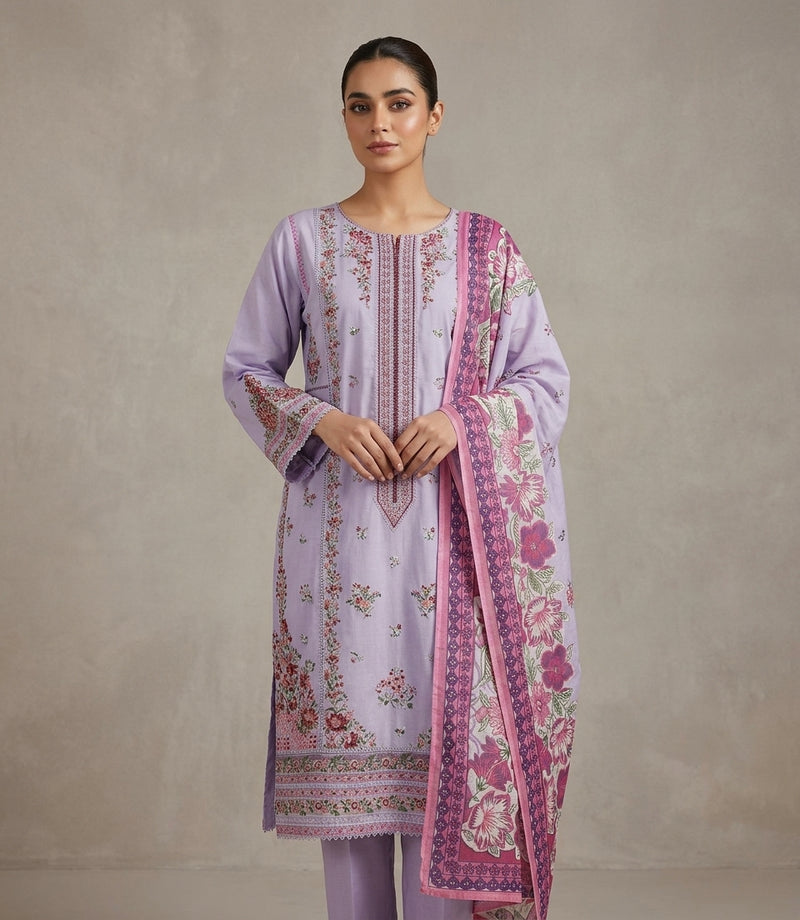 Embroidered 3 Piece Suit