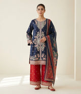 Embroidered 3 Piece Suit