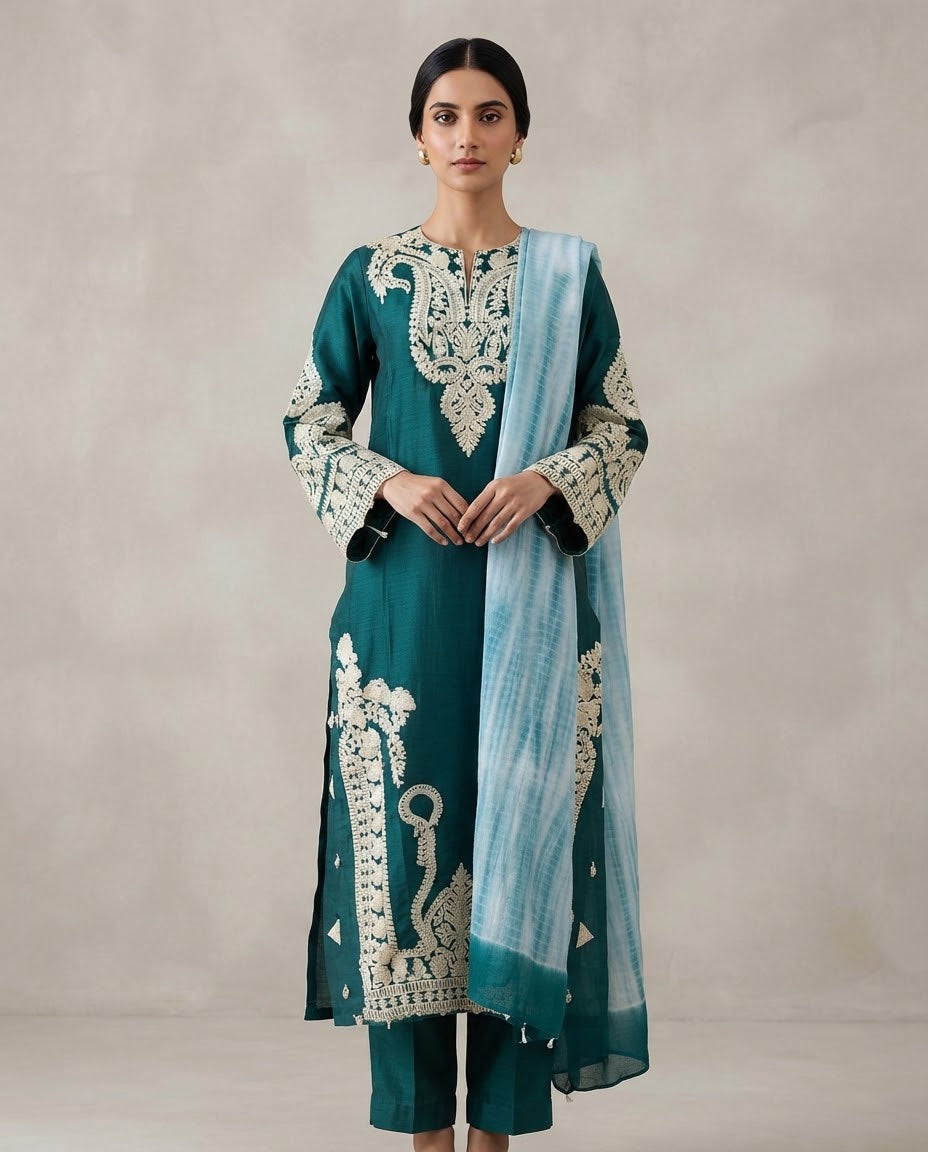Embroidered Suit 3Pc 1296k
