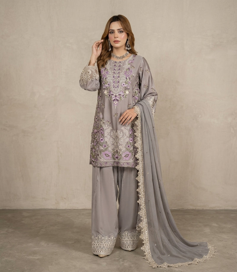 Embroidered Suit 3Pc 1297s