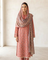 Printed Khaddar Suit 3Pc 1298p
