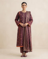 Printed Khaddar Suit 3Pc 1298m
