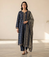 Printed Khaddar Suit 3Pc 1300q